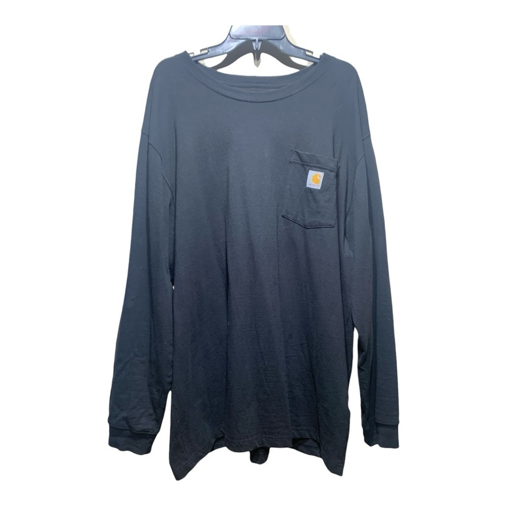 Men’s Carhartt Classic Loose Fit Black Long Sleeve Shirt Sz XL